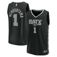 thumbnail image 1 of Youth Fanatics Victor Wembanyama Black San Antonio Spurs Fast Break Player Jersey - Statement Edition, 1 of 3