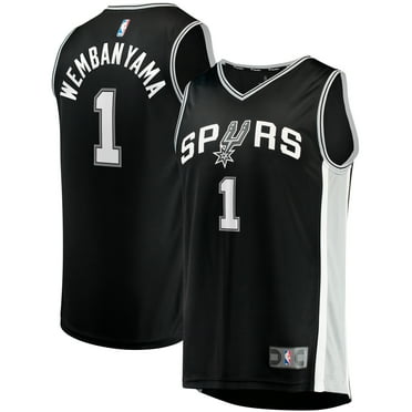 Men's Fanatics Victor Wembanyama Black San Antonio Spurs  Fast Break Replica Jersey - Icon Edition