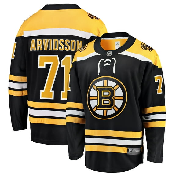 Men's Fanatics Viktor Arvidsson Black Boston Bruins Home Breakaway Jersey
