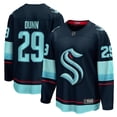 thumbnail image 1 of Men's Fanatics Vince Dunn Deep Sea Blue Seattle Kraken Home Breakaway Player Jersey, 1 of 3