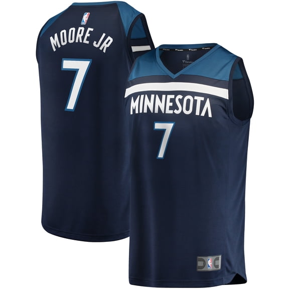 Men's Fanatics Wendell Moore Jr. Navy Minnesota Timberwolves 2022 NBA Draft First Round Pick Fast Break Replica Player