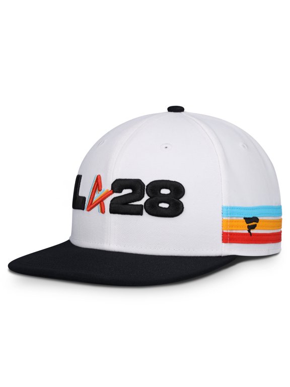Men's Fanatics White/Black LA28 Summer Olympics Batters Box Snapback Hat