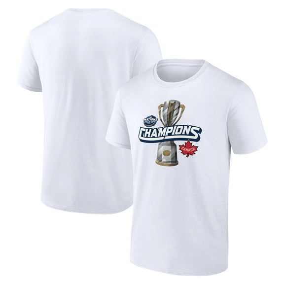 Men's Fanatics White Canada 2025 4 Nations Face-Off Champions T-Shirt