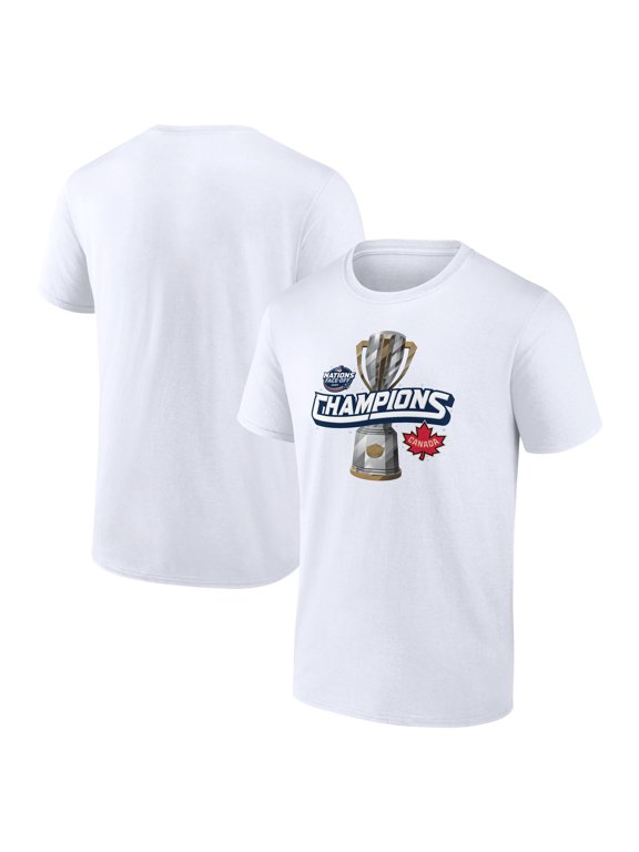 Men's Fanatics White Canada 2025 4 Nations Face-Off Champions T-Shirt