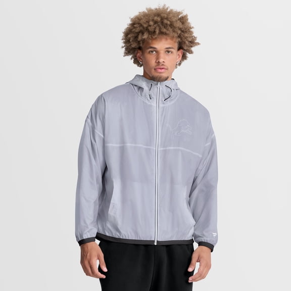 Men's Fanatics White Detroit Lions Type Play Down Full-Zip Jacket