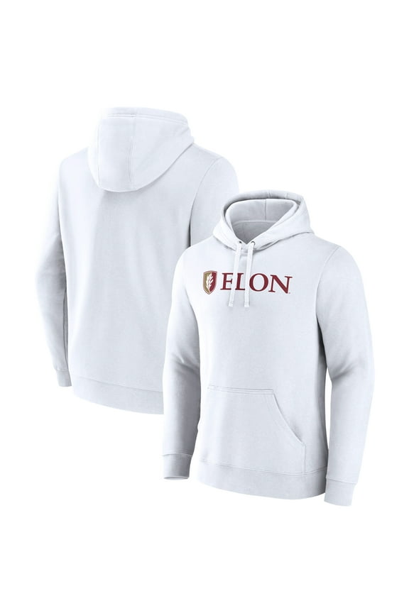 Men's Fanatics White Elon Phoenix Primary Logo Pullover Hoodie