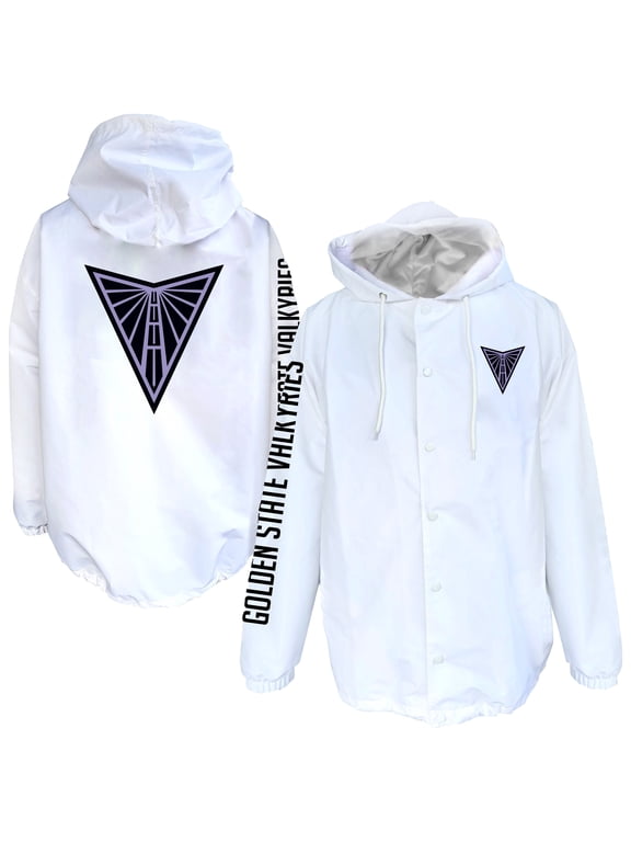 Men's Fanatics White Golden State Valkyries Logo Full-Snap Nylon Jacket
