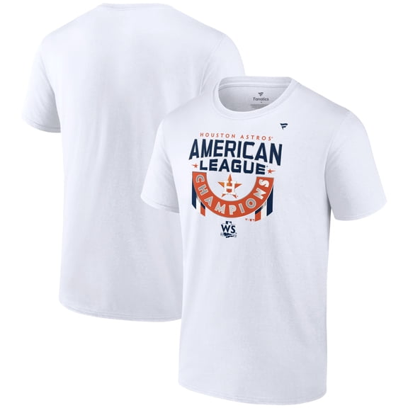 Men's Fanatics White Houston Astros 2022 American League Champions Locker Room T-Shirt