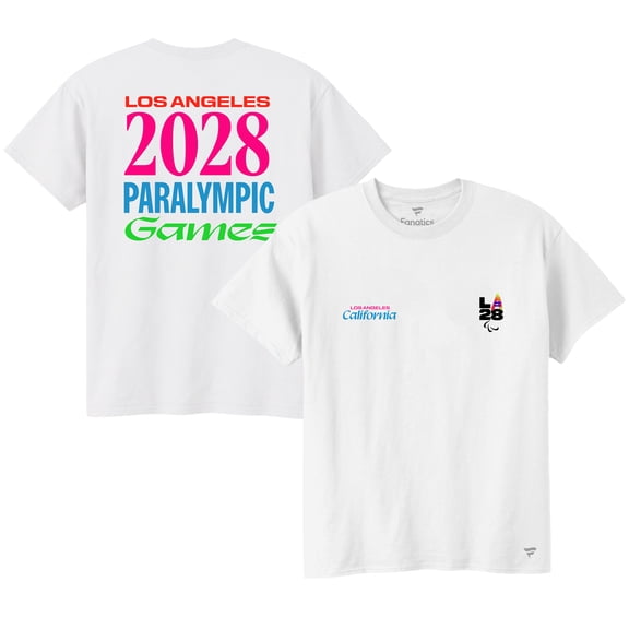 Men's Fanatics White LA28 Paralympics Superbloom Collection T-Shirt