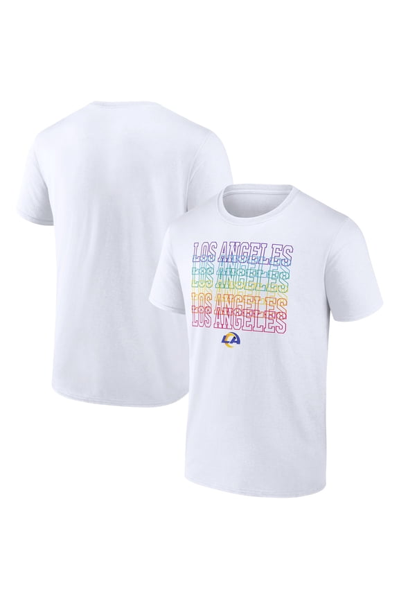 Men's Fanatics White Los Angeles Rams City Pride Team T-Shirt