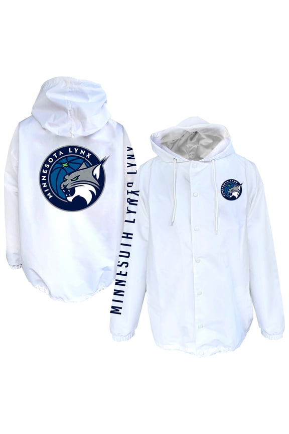 Men's Fanatics  White Minnesota Lynx Logo Full-Snap Nylon Jacket