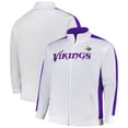 thumbnail image 1 of Men's Fanatics White Minnesota Vikings Big & Tall Tricot Full-Zip Track Jacket, 1 of 4