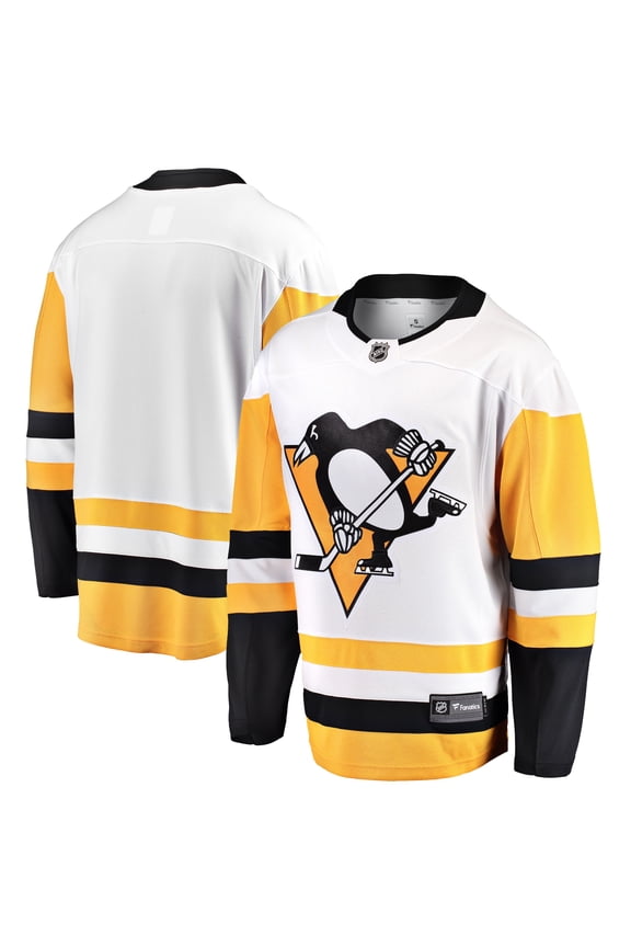 Men's Fanatics White Pittsburgh Penguins Breakaway Away Jersey