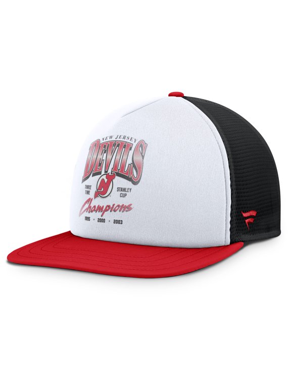 Men's Fanatics White/Red New Jersey Devils Decades Collection Foam Front Snapback Hat