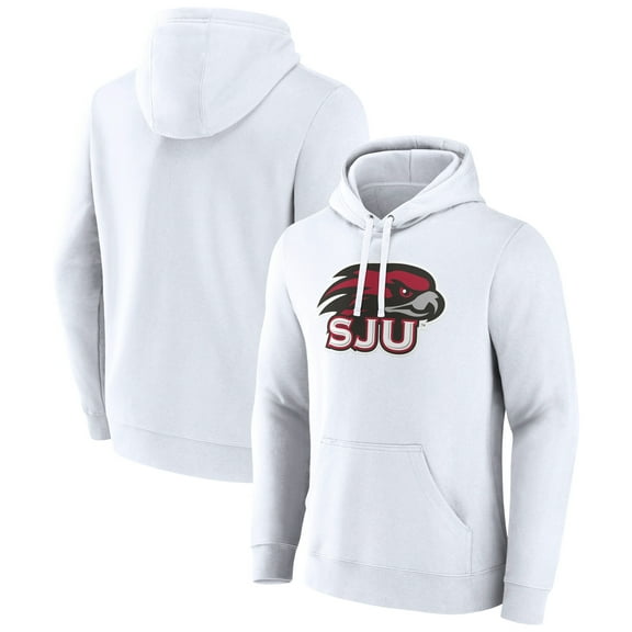 Men's Fanatics  White Saint Joseph's Hawks Primary Logo Pullover Hoodie