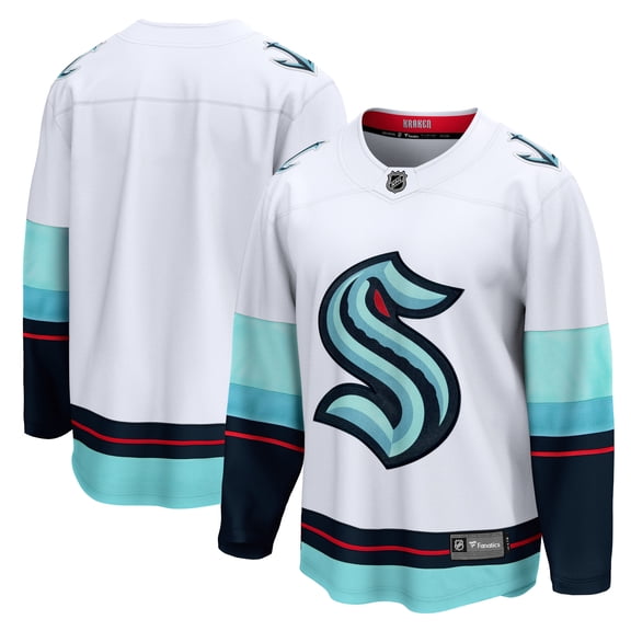 Men's Fanatics White Seattle Kraken Away Breakaway Jersey