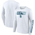 thumbnail image 1 of Men's Fanatics White Seattle Kraken Breakaway Combo Long Sleeve T-Shirt, 1 of 3