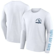 Men's Fanatics  White Tampa Bay Rays Press Box Long Sleeve T-Shirt