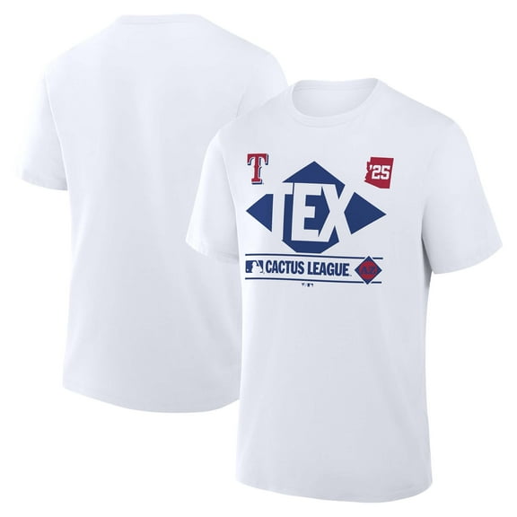 Men's Fanatics White Texas Rangers 2025 Spring Training Cactus League True Icon T-Shirt