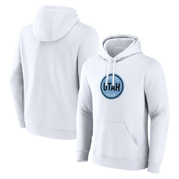 Men's Fanatics White Utah Mammoth Draft Logo Pullover Hoodie