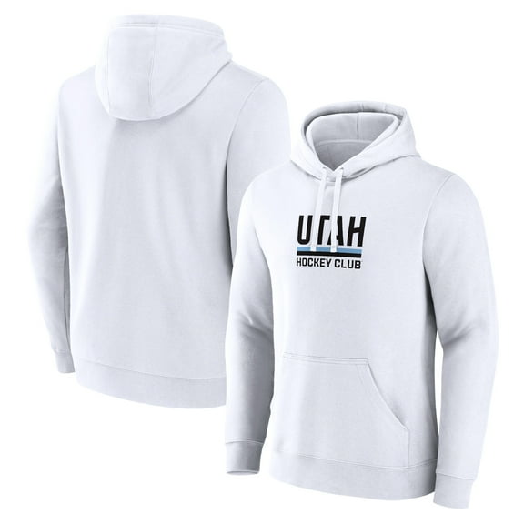 Men's Fanatics White Utah Mammoth Secondary Logo Pullover Hoodie