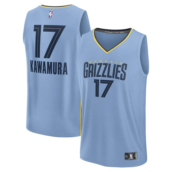 Men's Fanatics Yuki Kawamura Light Blue Memphis Grizzlies Fast Break Replica Player Jersey - Statement Edition