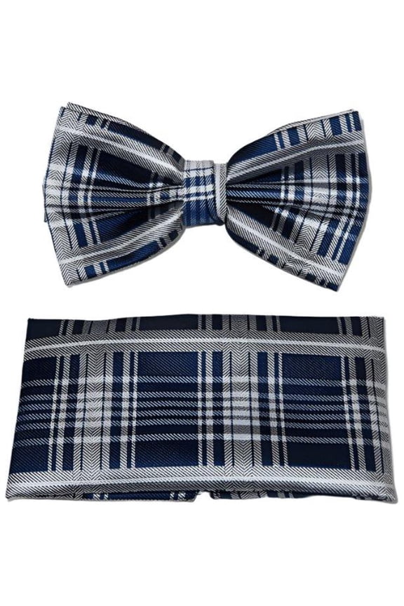 Men's Fancy Bow Tie/Hankie Set By J.Valintin Soft Microfiber Silky JVBT-18