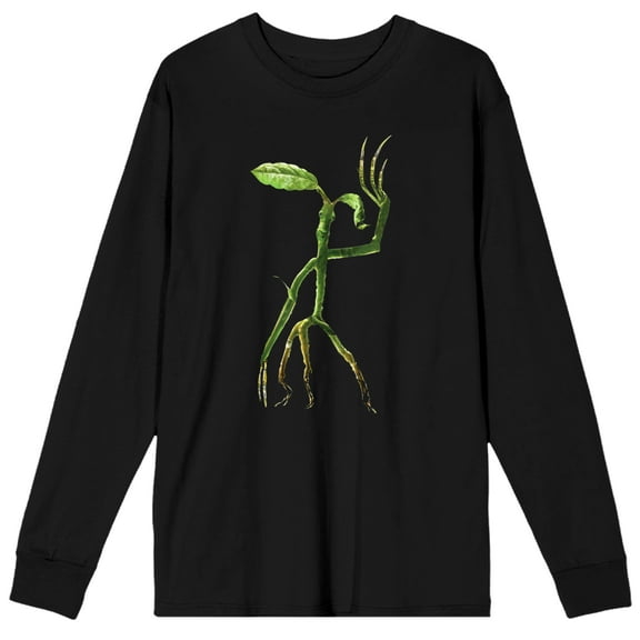Men's Fantastic Beasts 2 Movie Bowtruckle Black Long Sleeve Graphic Tee- 3XL