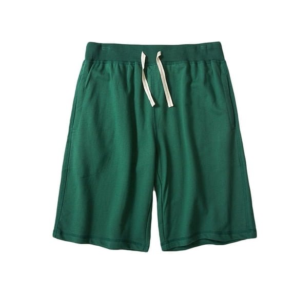 Men's Fashion 2024 Athletic Casual Cargo Shorts Classic Relaxed Fit Drawstring Elastic Waist Breathable Solid Color Cotton Side Pockets Short Pants Sport Shorts with Pockets