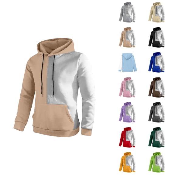 Men's Fashion 3D Casual Part Print Hooded Pullover Long Sleeve Drawstring Hooded Sweater Tops Men Cotton Hooded Sweatshirt