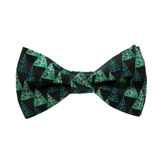 Men's Fashion Accessories Christmas Polyester Silk Jacquard Bow Tie Festive Stylish Durable