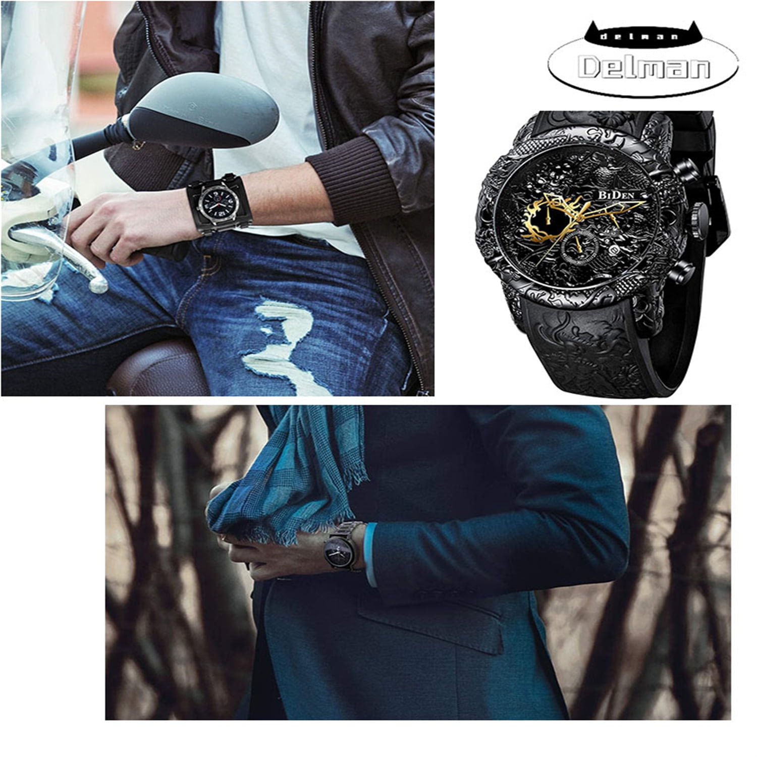 Luxury Mens Dragon Sculpture Watch with Big Dial Kuwait Ubuy