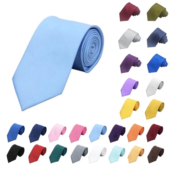Men's Fashion Business 8cm Formal Wear Solid Color Polyester Silk Hand Tie
