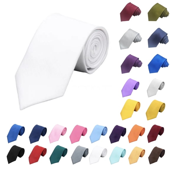 Men's Fashion Business 8cm Formal Wear Solid Color Polyester Silk Hand Tie