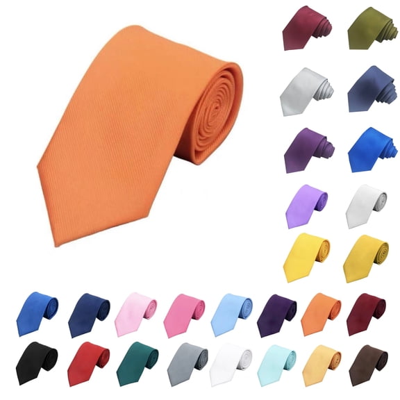 Men's Fashion Business 8cm Formal Wear Solid Color Polyester Silk Hand Tie