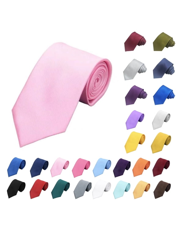 Men's Fashion Business 8cm Formal Wear Solid Color Polyester Silk Hand Tie
