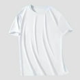 thumbnail image 1 of Men's Fashion Casual Cotton Shirt Round Neck Solid Color Casual Summer T Shirts Short Sleeve Comfy Classic Basic Tee, 1 of 5
