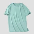 thumbnail image 1 of Men's Fashion Casual Cotton Shirt Round Neck Solid Color Casual Summer T Shirts Short Sleeve Comfy Classic Basic Tee, 1 of 5