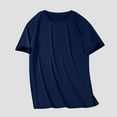 thumbnail image 1 of Men's Fashion Casual Cotton Shirt Round Neck Solid Color Casual Summer T Shirts Short Sleeve Comfy Classic Basic Tee, 1 of 5