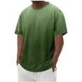 thumbnail image 1 of Men's Fashion Casual Gradual Change Color Short Sleeve Round-Neck Blouses Mens Body Suits Tops Cropped Tshirt Men, 1 of 5