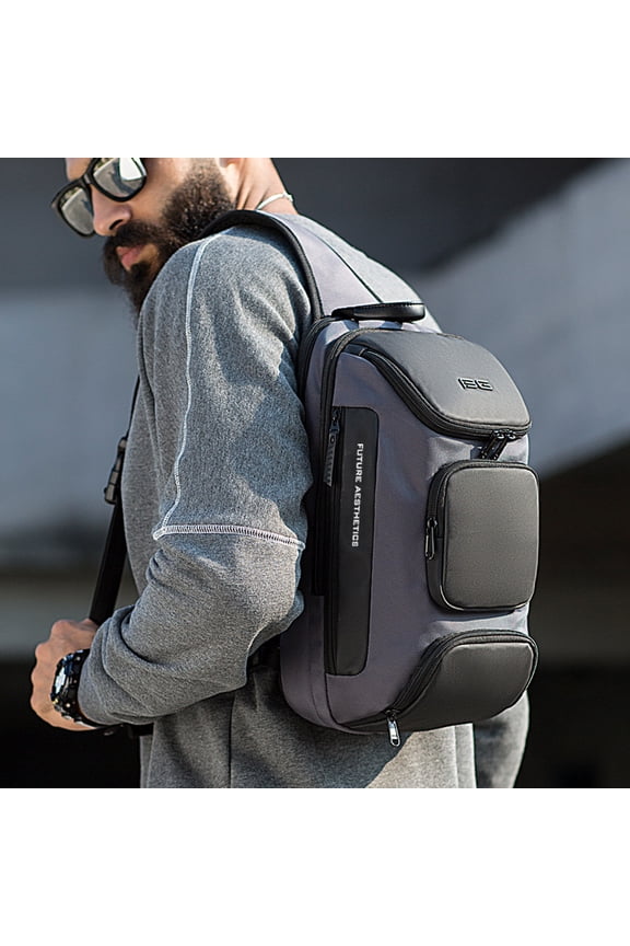 Men's Fashion Casual Shoulder Bag Oblique Shoulder Back,Gray