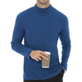 thumbnail image 1 of Men's Lightweight Pullover Sweatshirt Long Sleeve Casual Knit Top Soft Comfortable Streetwear & Lounge Wear Dark blue XL, 1 of 10