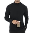 thumbnail image 1 of Men's Lightweight Pullover Sweatshirt Long Sleeve Casual Knit Top Soft Comfortable Streetwear & Lounge Wear Black L, 1 of 10
