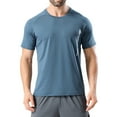 thumbnail image 1 of Men's Fashion Casual Sports T Shirt Cool Breathable Slim Fit Short Sleeve Tee for Active Comfort Wear Mens Casual Crew Neck Basic Tees, 1 of 9