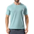 thumbnail image 1 of Men's Fashion Casual Sports T Shirt Cool Breathable Slim Fit Short Sleeve Tee for Active Comfort Wear Mens Casual Crew Neck Basic Tees, 1 of 7