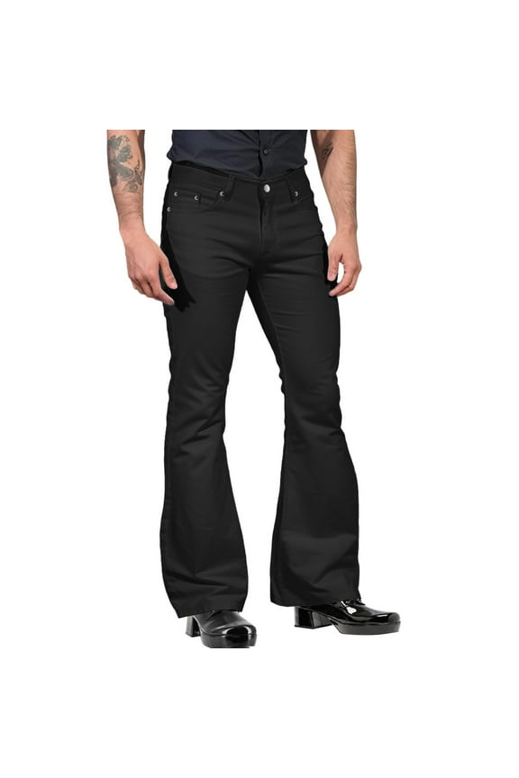 Men's Fashion Casual Suit Pant Bottoms with Pockets Comfortable Solid Color Trousers for Everyday Wear