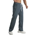 thumbnail image 1 of Men's Fashion Casual Wide Leg Sports Pants Lightweight Comfortable Everyday Wear Trousers, 1 of 6