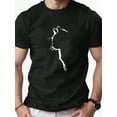 thumbnail image 1 of Men's Fashion Cat Silhouette Print Round Neck Short Sleeve T-Shirt, 1 of 6