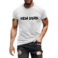 thumbnail image 1 of Men's Fashion City Theme Printed T Shirt Casual Comfortable Top Men's Tall Shirts Pack T Shirts for Men Men T Shirts Tie Front Shirts for Men Men T Shirts Pack Men's Medium Shirts Cat Shirts for Men, 1 of 4