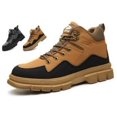 thumbnail image 1 of Men's Fashion Classic Work Safety Boots, Indestructible Steel Toe Waterproof Non-Slip More Warm Men's Work Shoes, 1 of 8